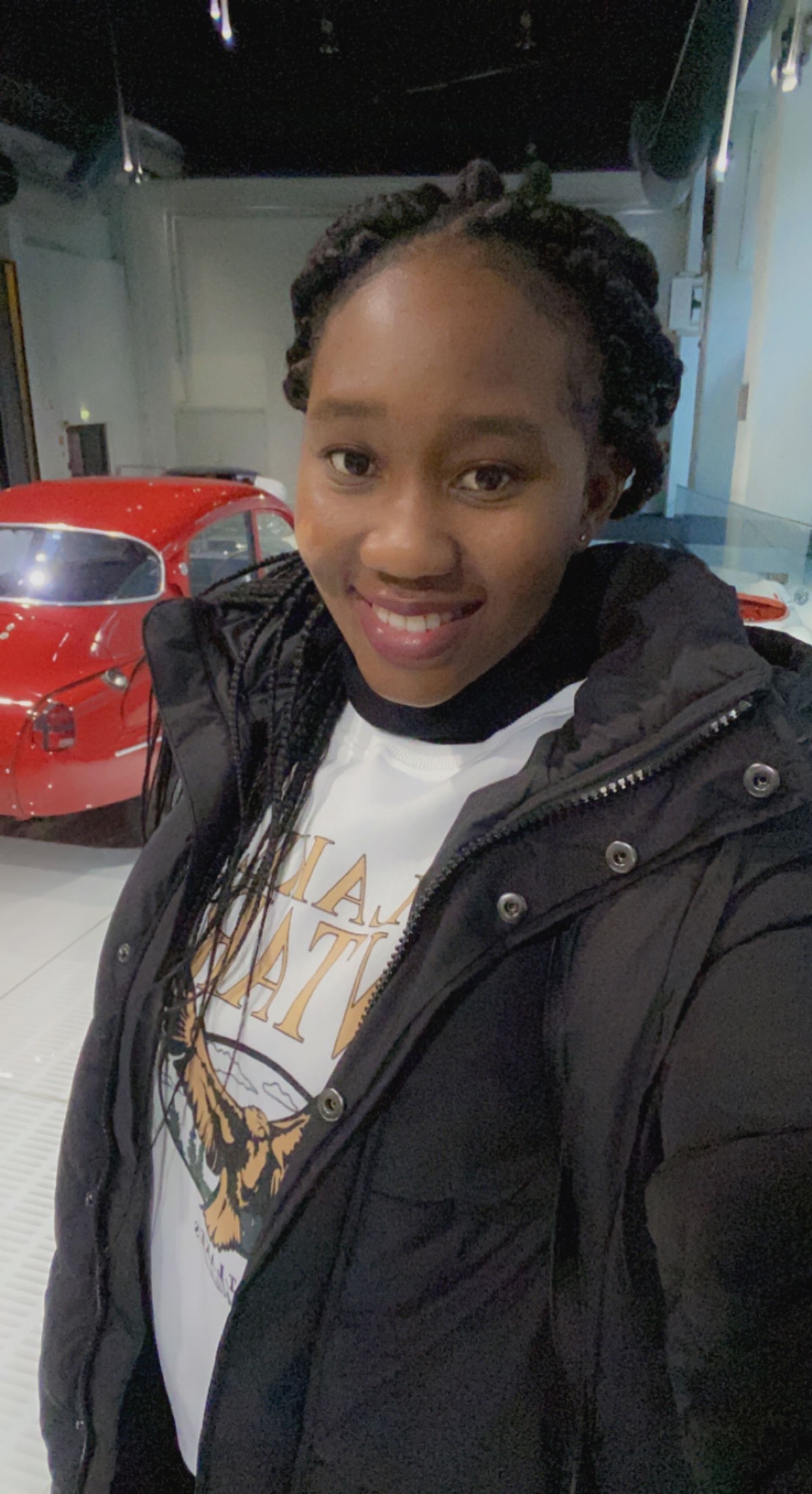 Nozinhle at SAAB Car Museum