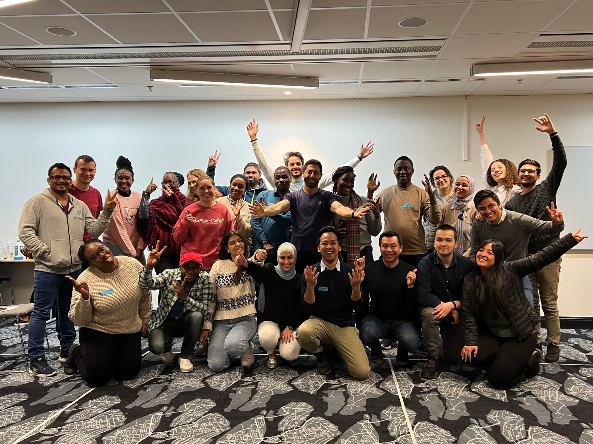 SI scholars posing for a photo during leadership training in Stockholm