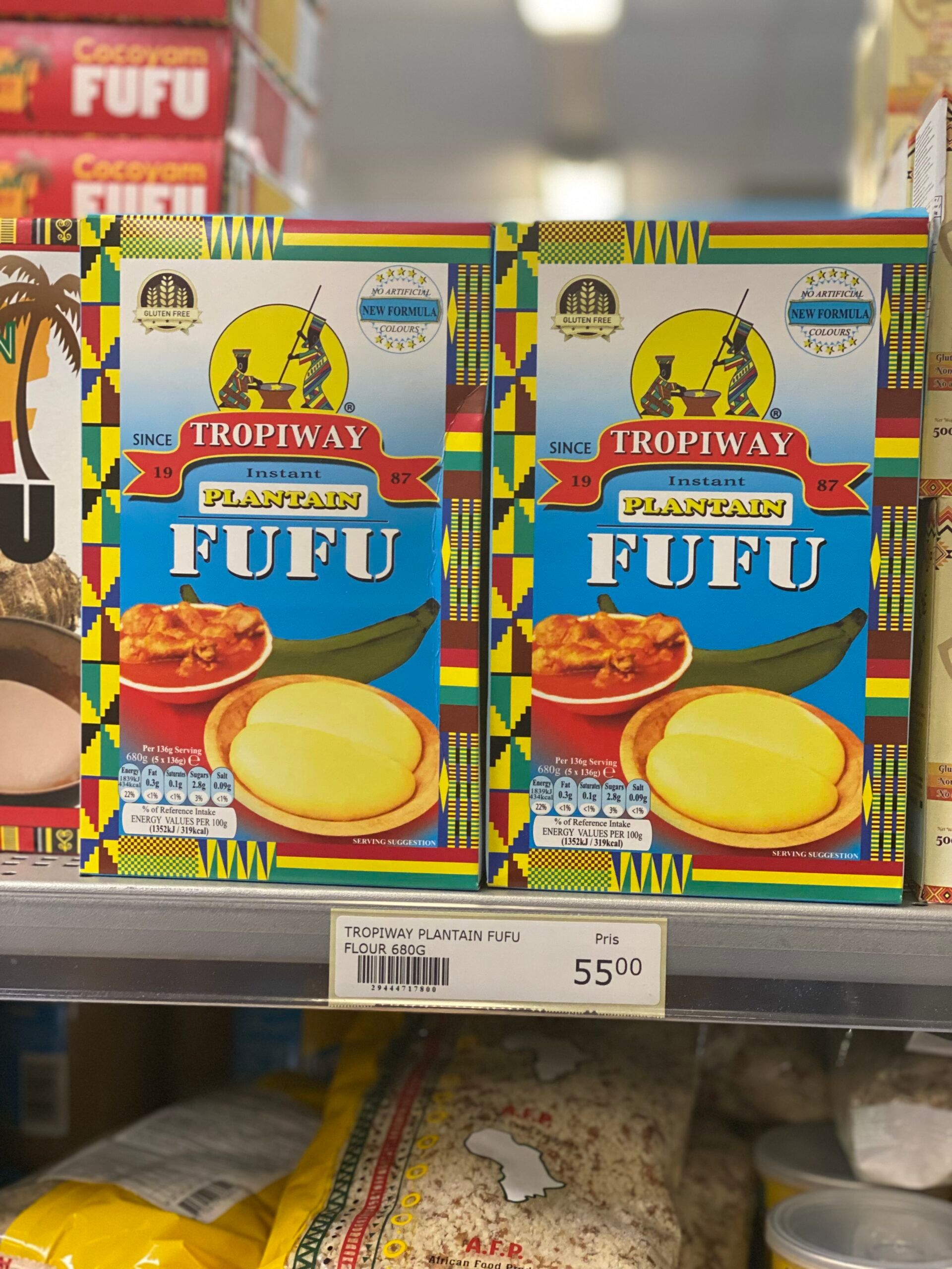 A picture of Fufu in a grocery store