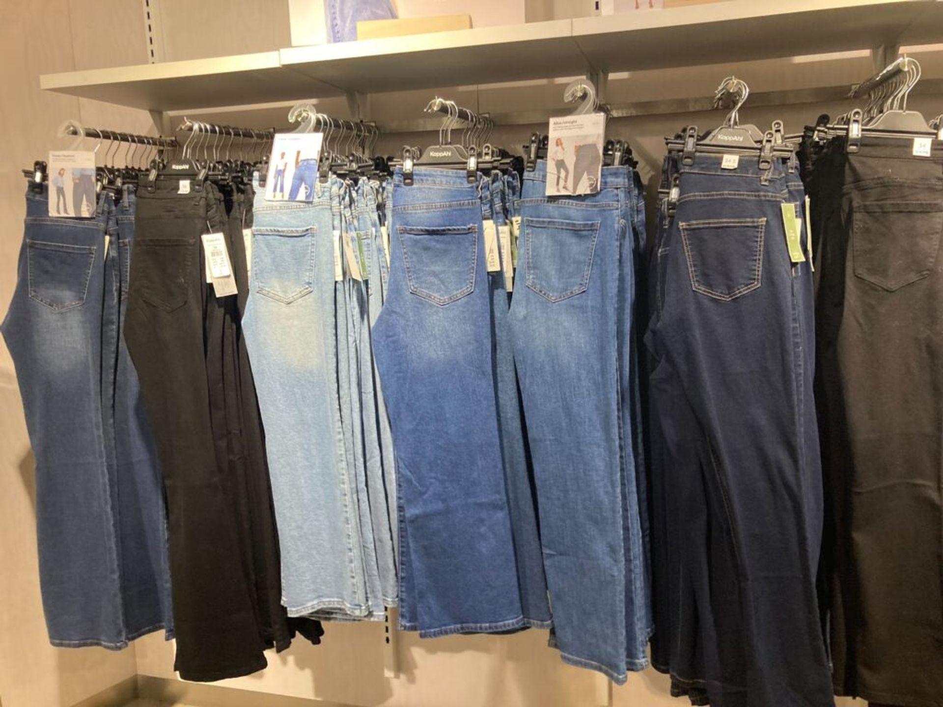 A variety of jeans.