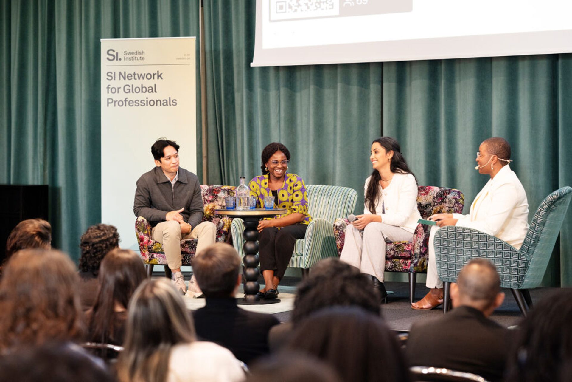 A group of panelists at the Swedish Institute Scholarship Kickoff 2023.