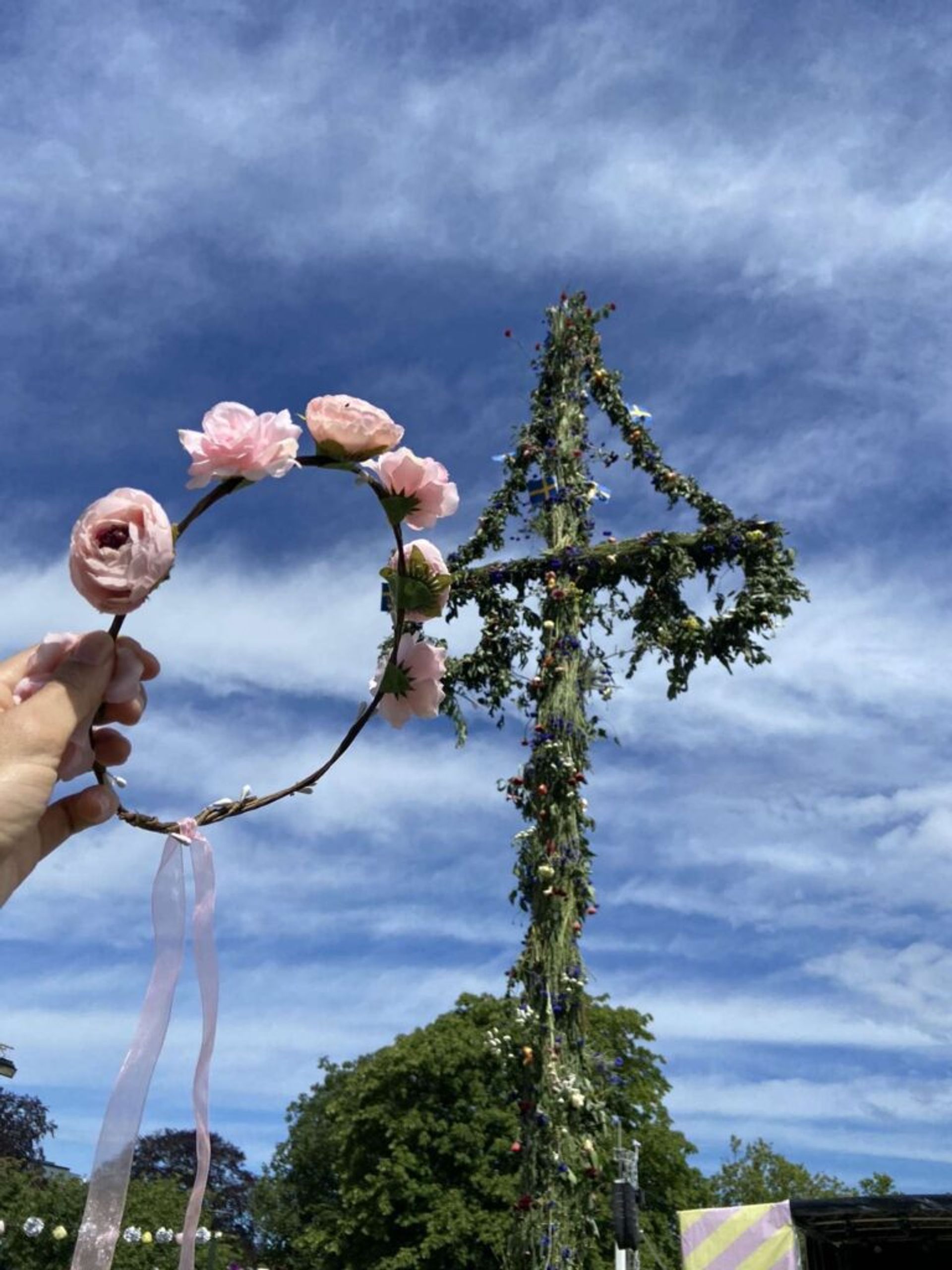 Flower crown and Maypole. 