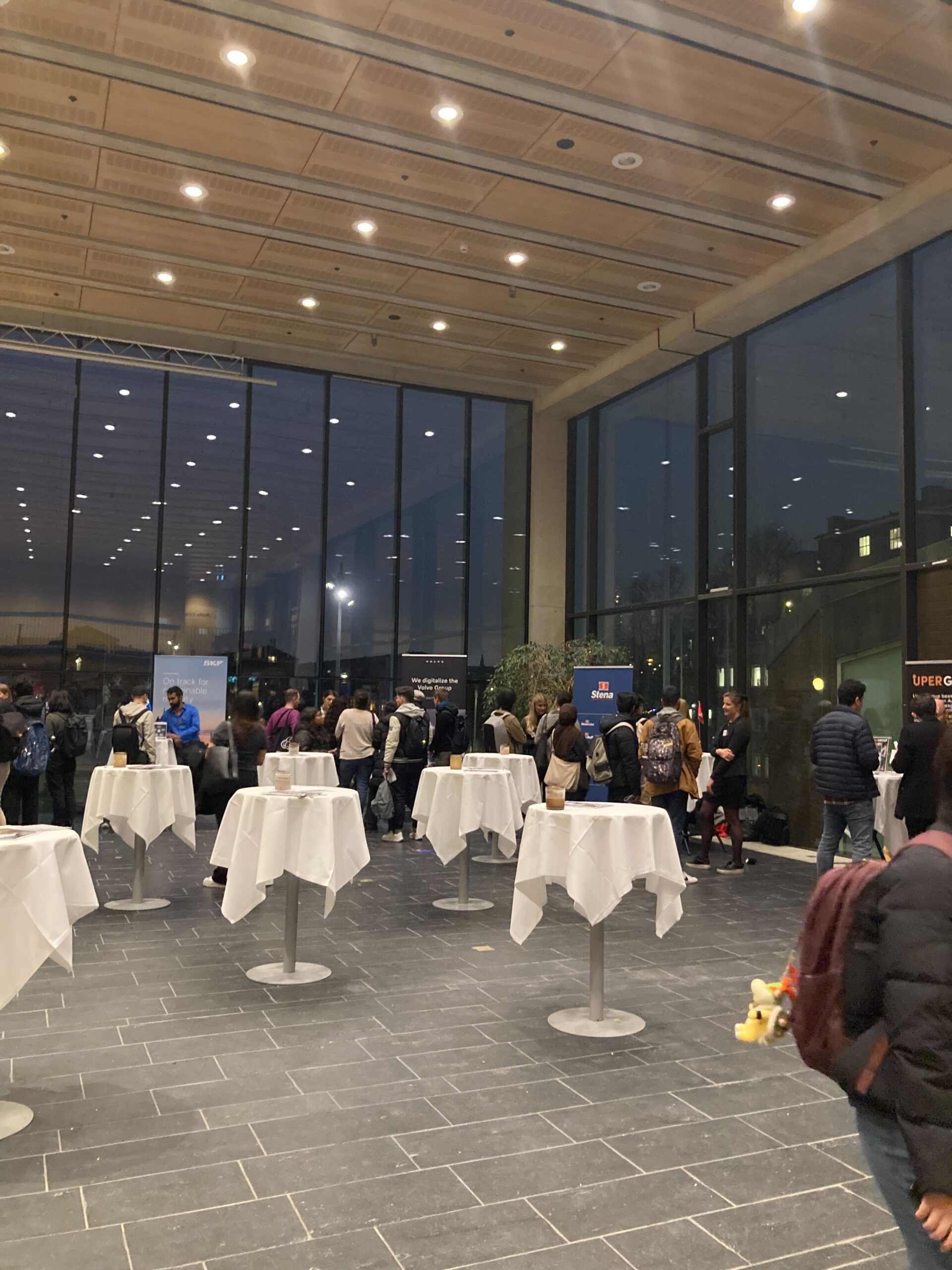 Career fair booths.