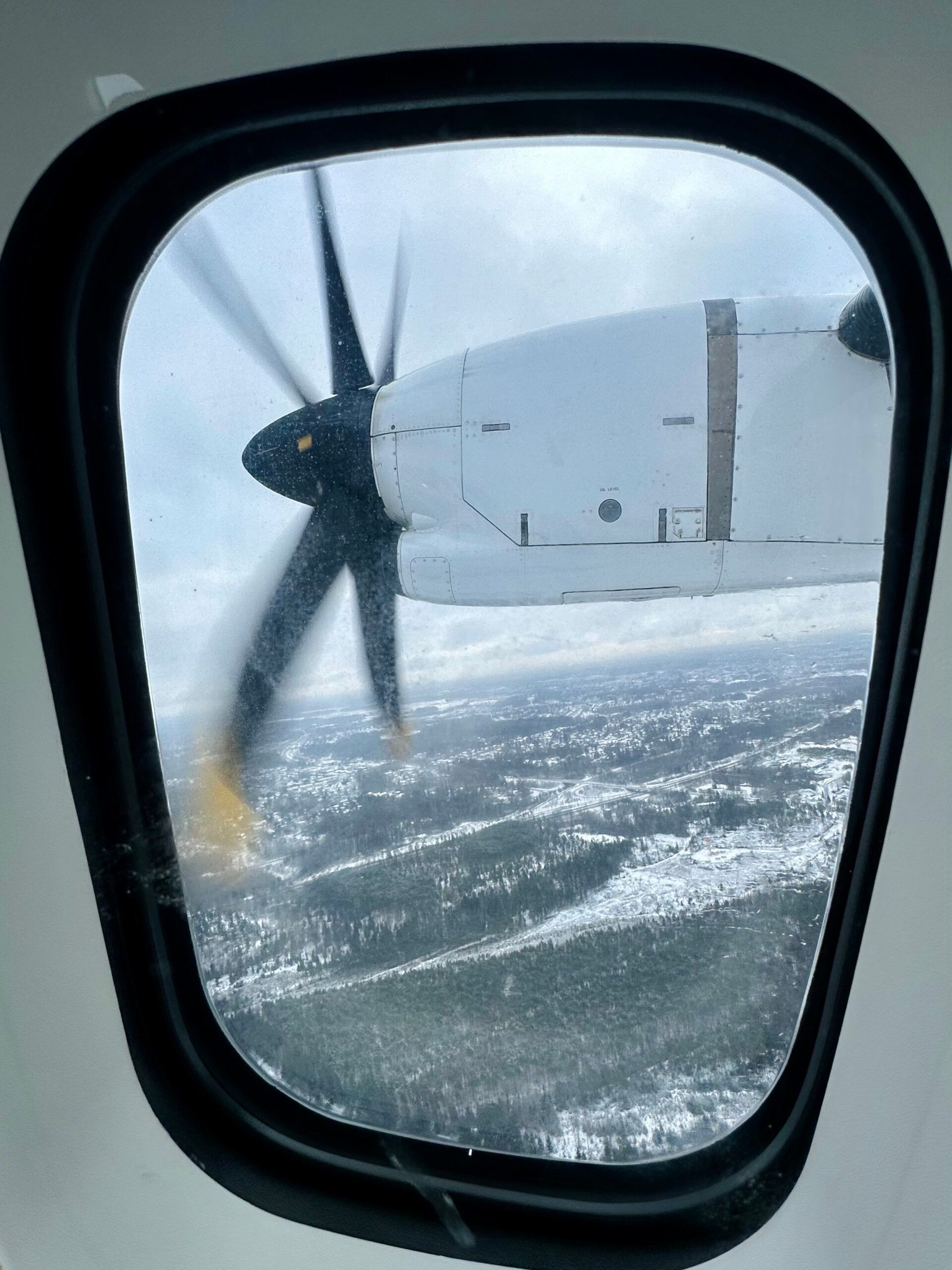 the view out of a airplane's window