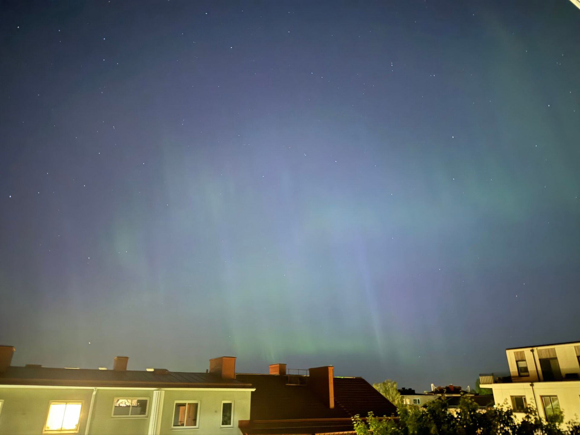 The northern lights at Uppsala