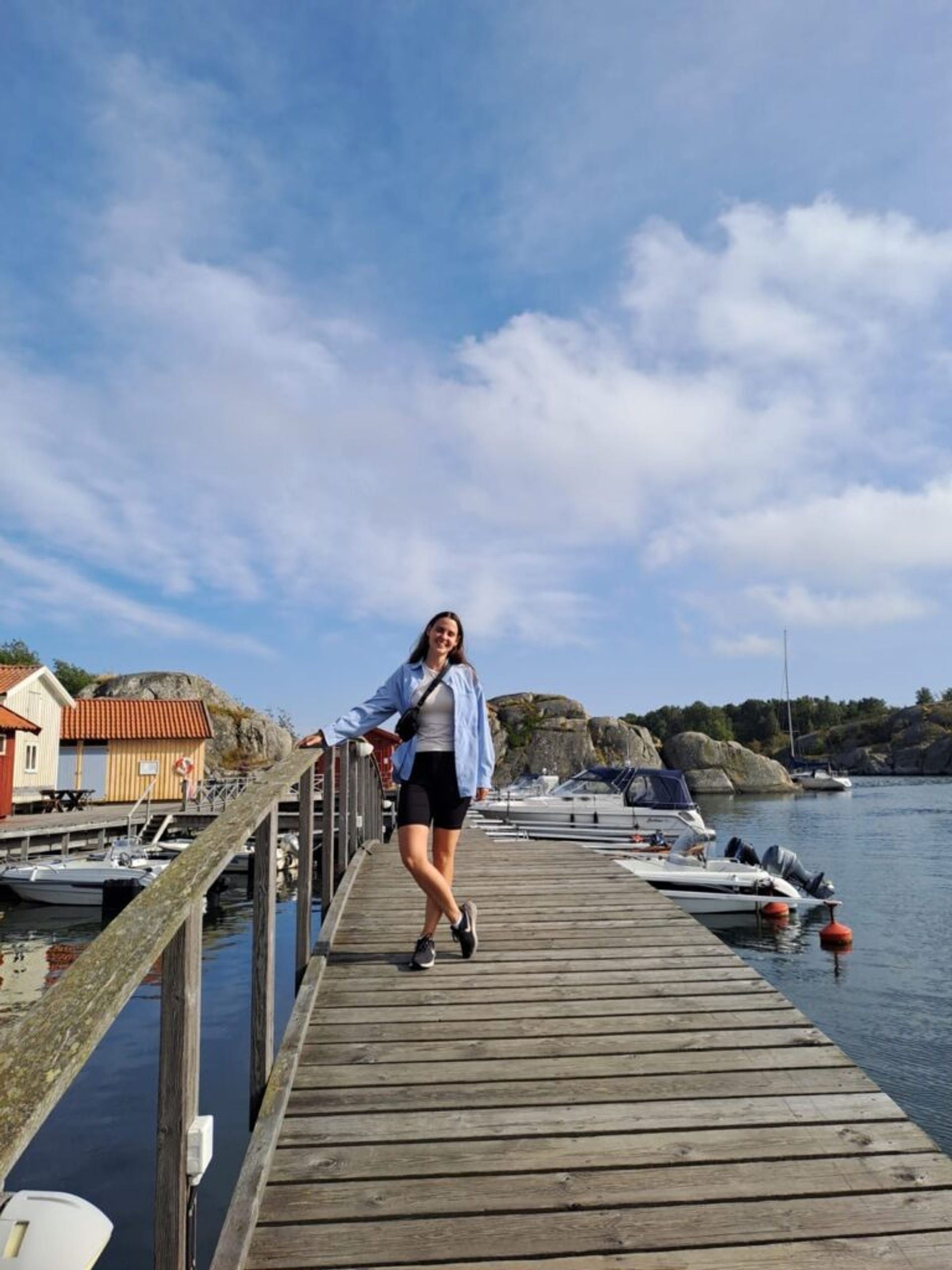 A girl on an island
