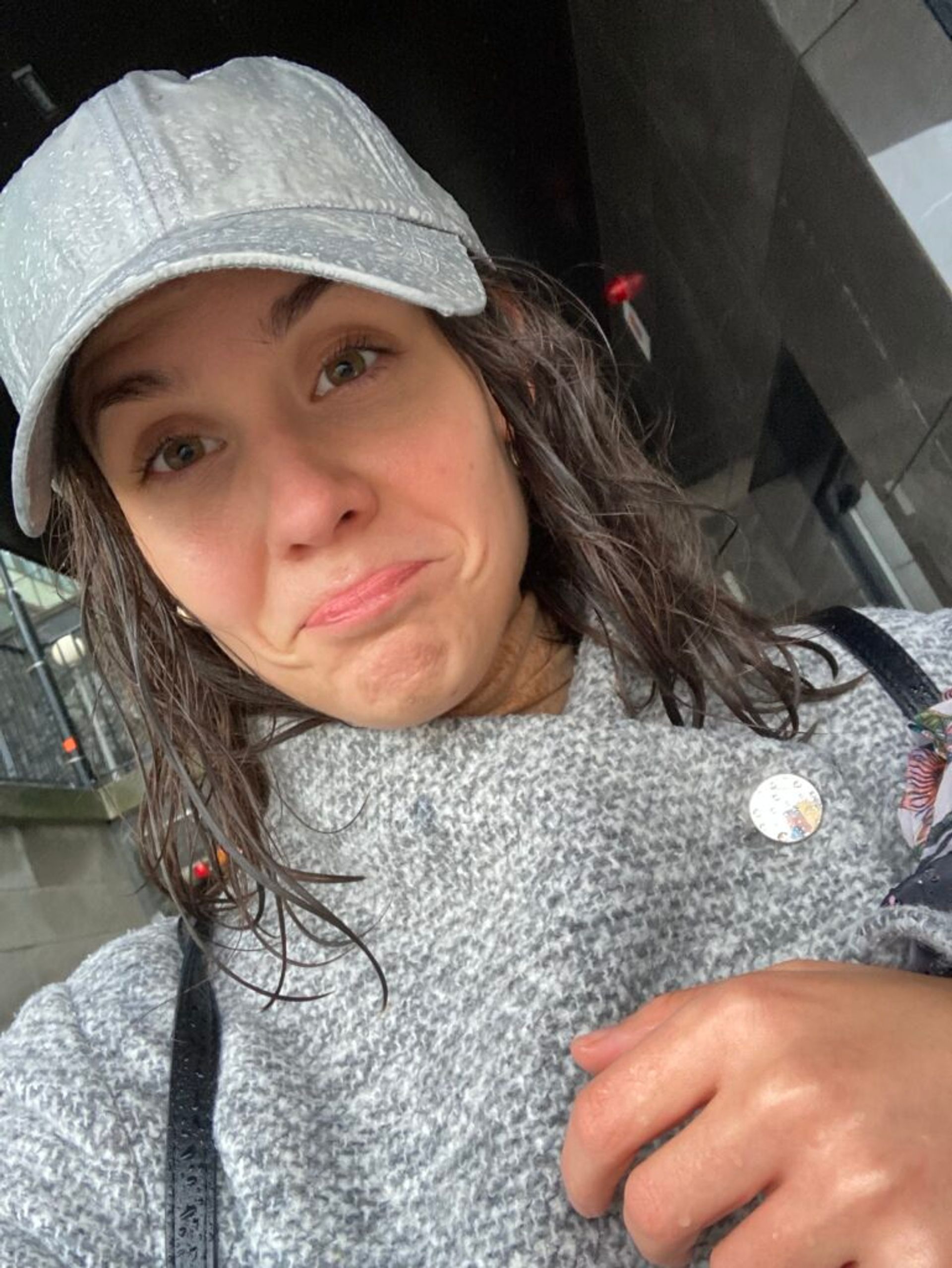 A girl with wet hair