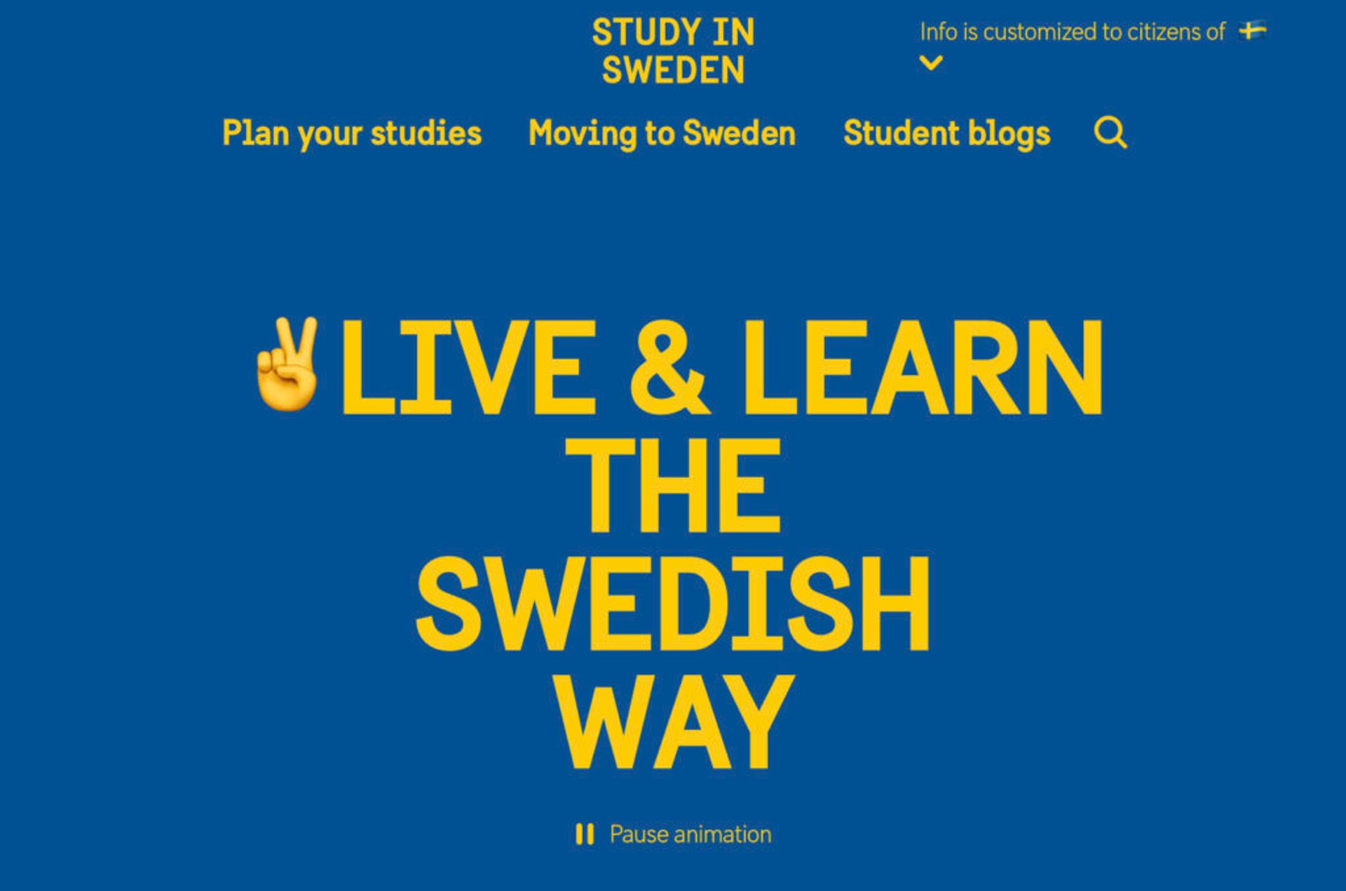 Screenshot of a website