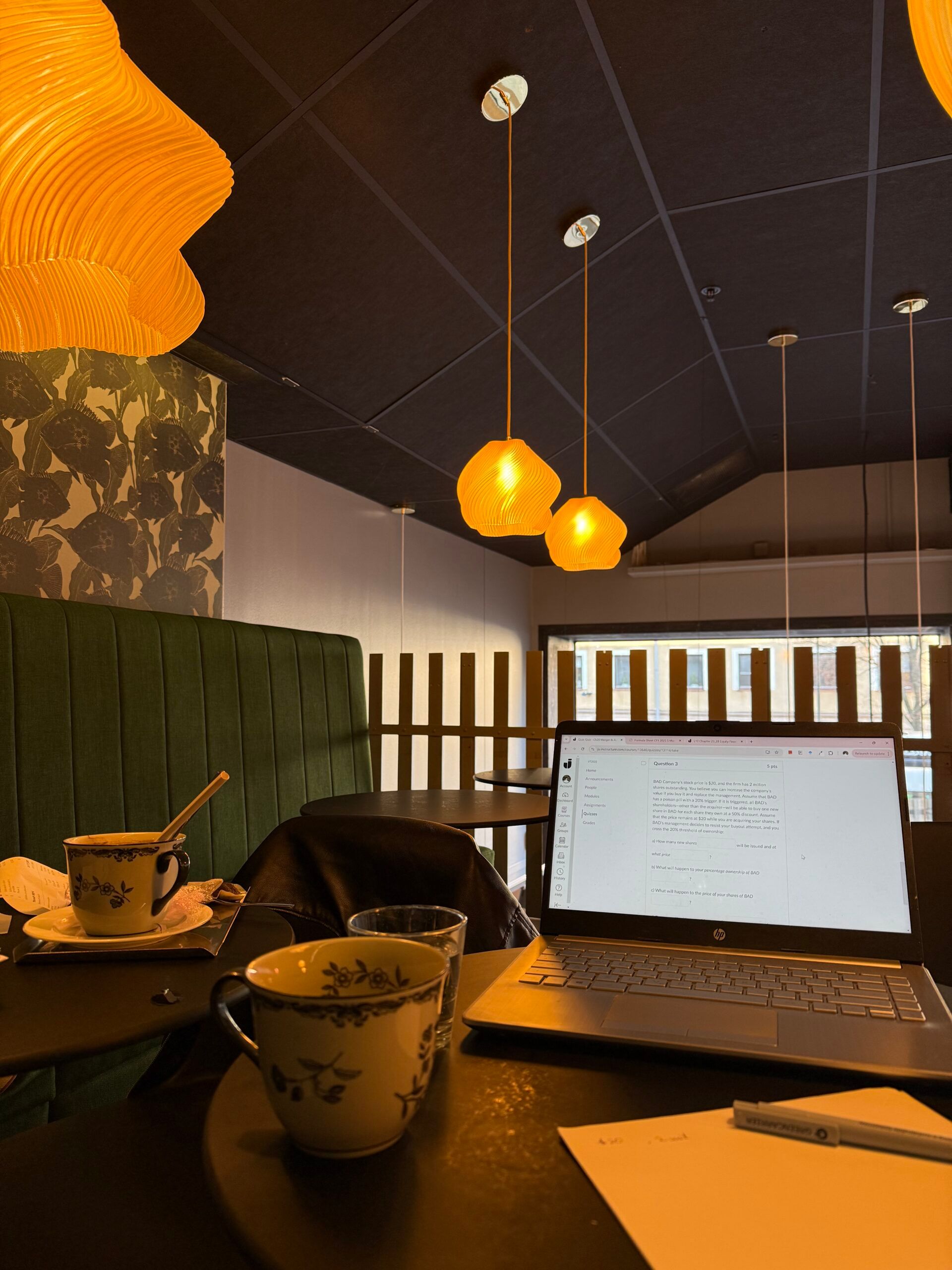 Inside a cafe