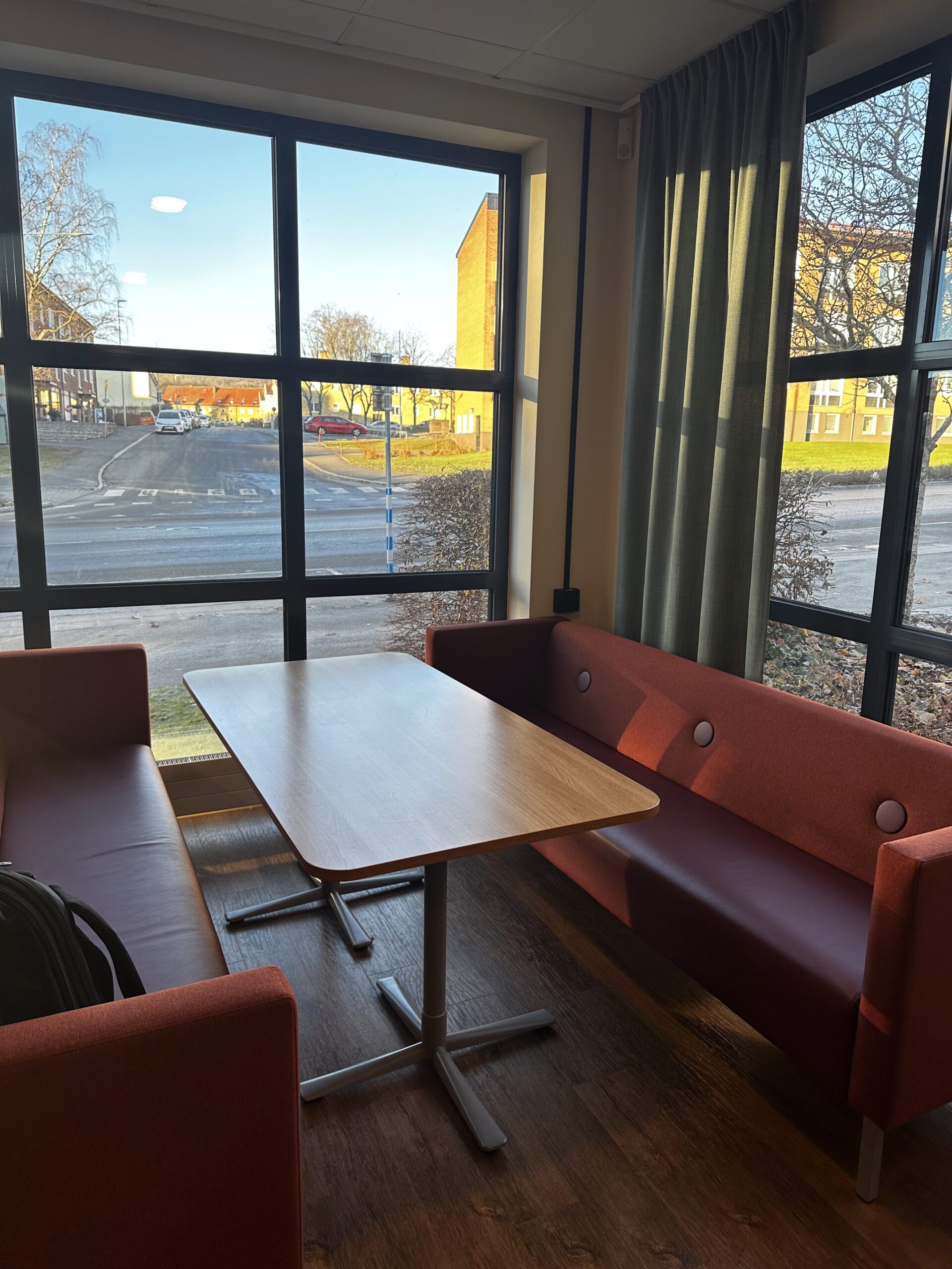 the inside of a library